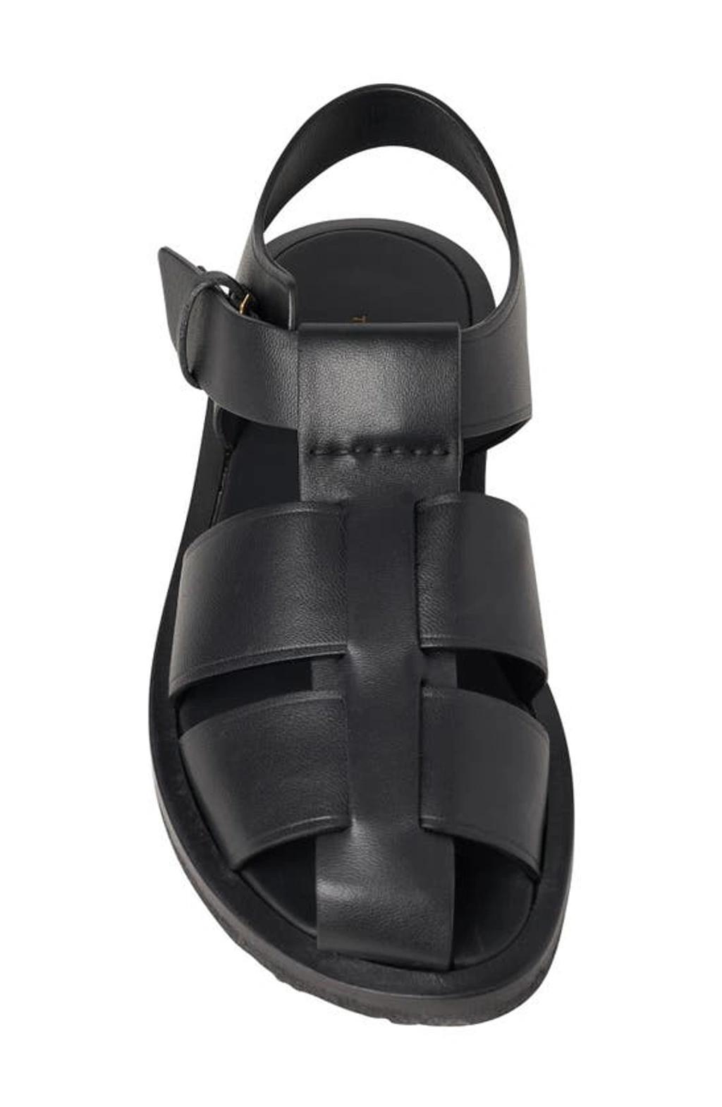 THE ROW Crepe Sole Fisherman Sandal In Black Product Image