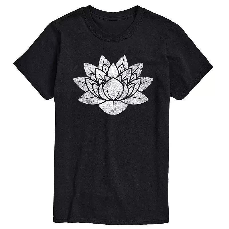 Mens Lotus Flower Tee Black Product Image