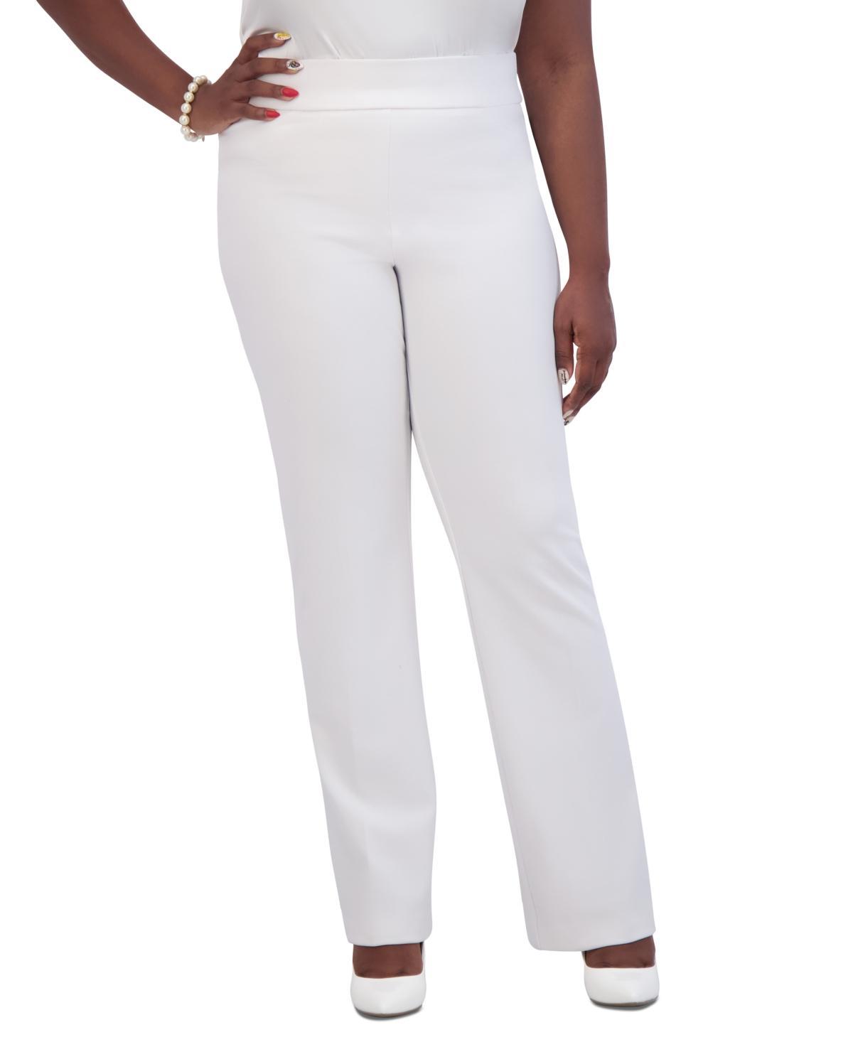 Kasper Womens High-Rise Pull-On Flare Pants Product Image