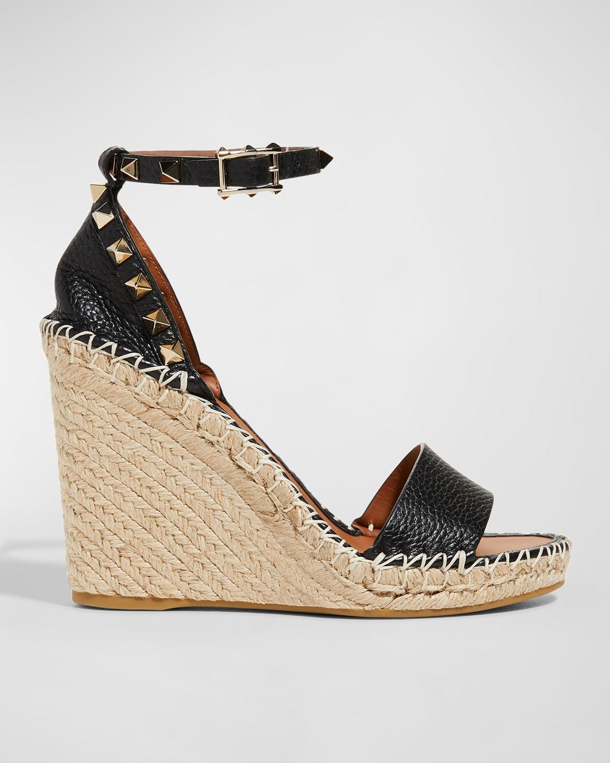 Valentino Garavani Valentino Rockstud Espadrille Wedge Sandal Product Image