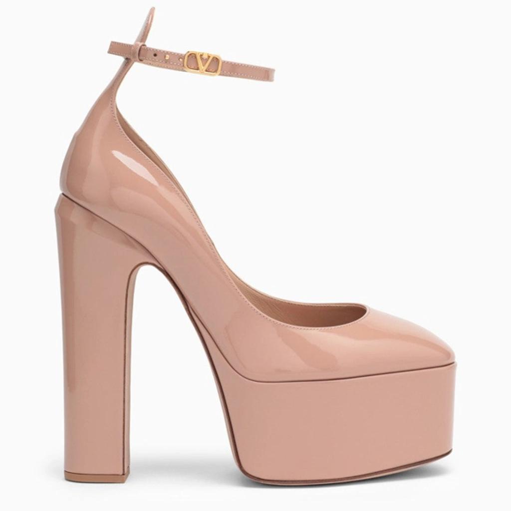 VALENTINO GARAVANI Tan-go Patent Leather Pumps In Rose Cannelle Product Image