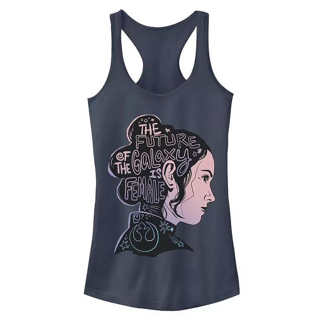 Juniors Star Wars Rey The Future of the Galaxy Is Female Graphic Tank, Girls Blue Product Image