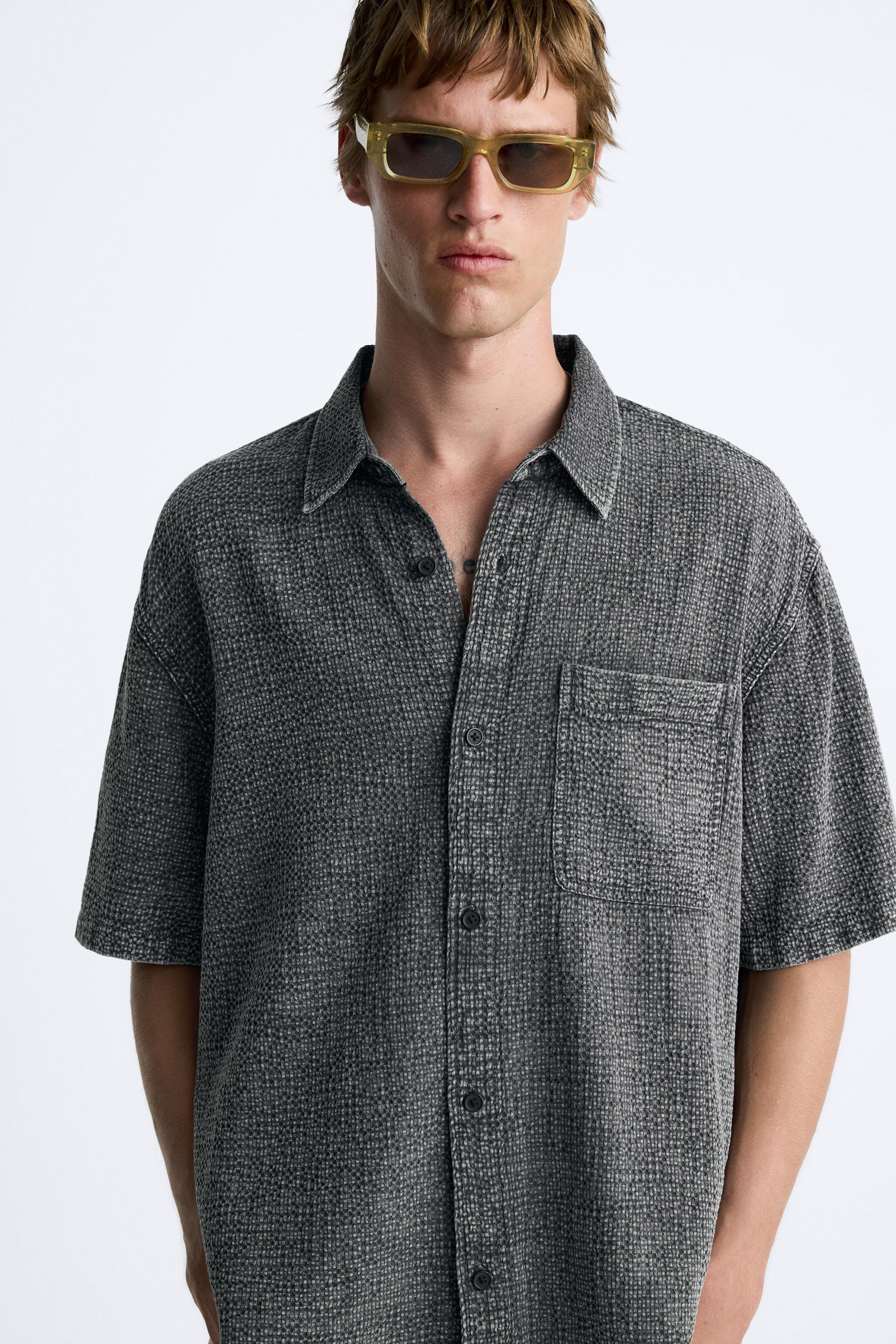 TEXTURED WASHED SHIRT Product Image