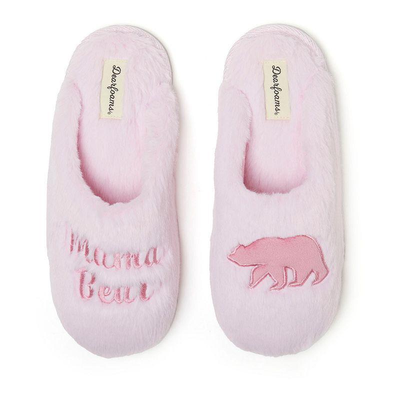 Womens Dearfoams Bailey Faux Fur Scuff Slippers Product Image