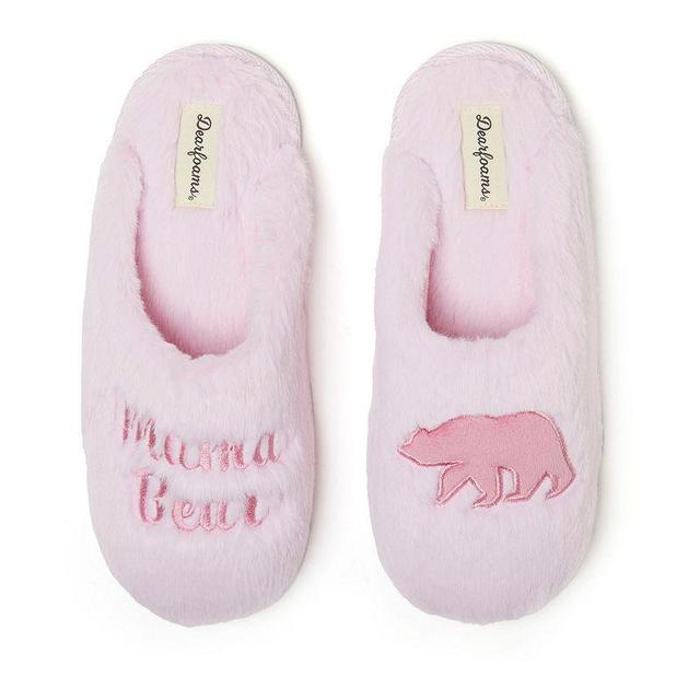 Womens Dearfoams Bailey Faux Fur Scuff Slippers Product Image