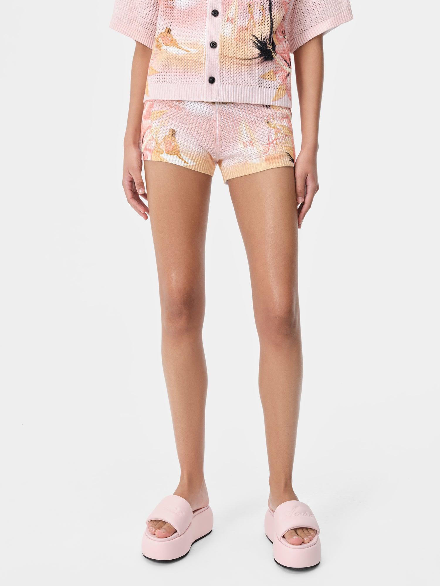 WOMEN - WOMEN'S AMIRI PARADISE CROCHET SHORT - Rosewater Female Product Image