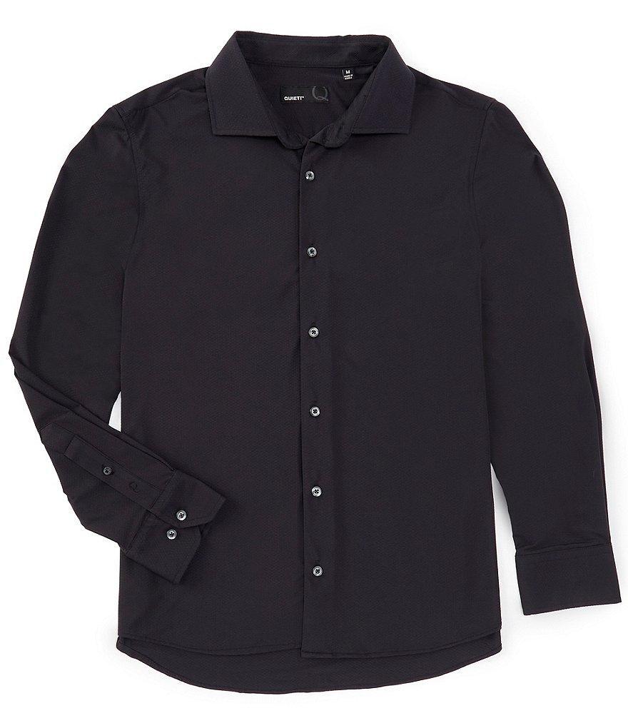 Quieti Stretch Solid Dobby Long Sleeve Woven Shirt Product Image