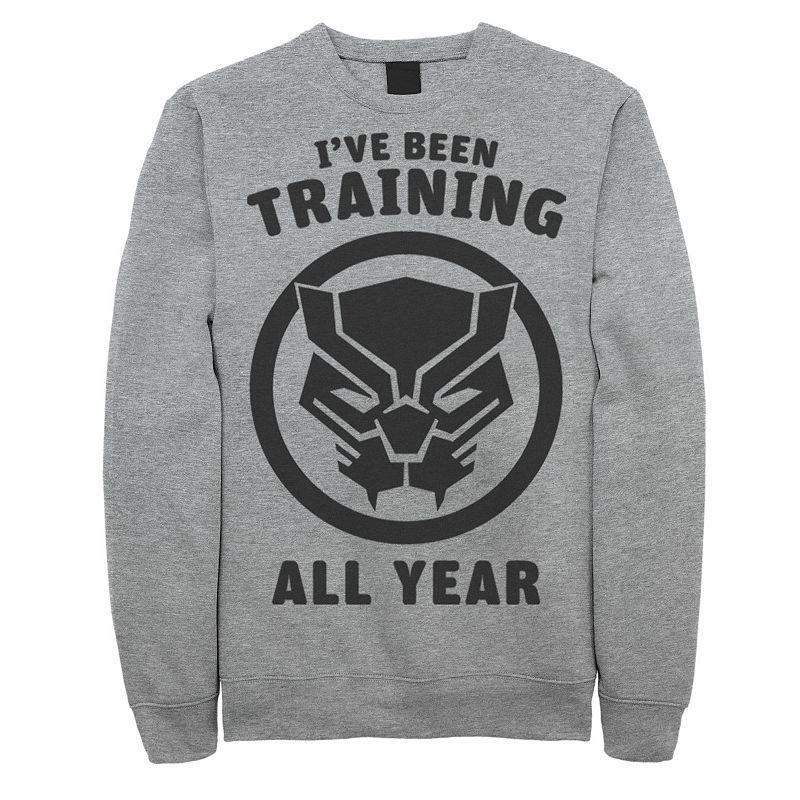 Mens Marvel Avengers Black Panther Training All Year Logo Sweatshirt Athletic Grey Product Image