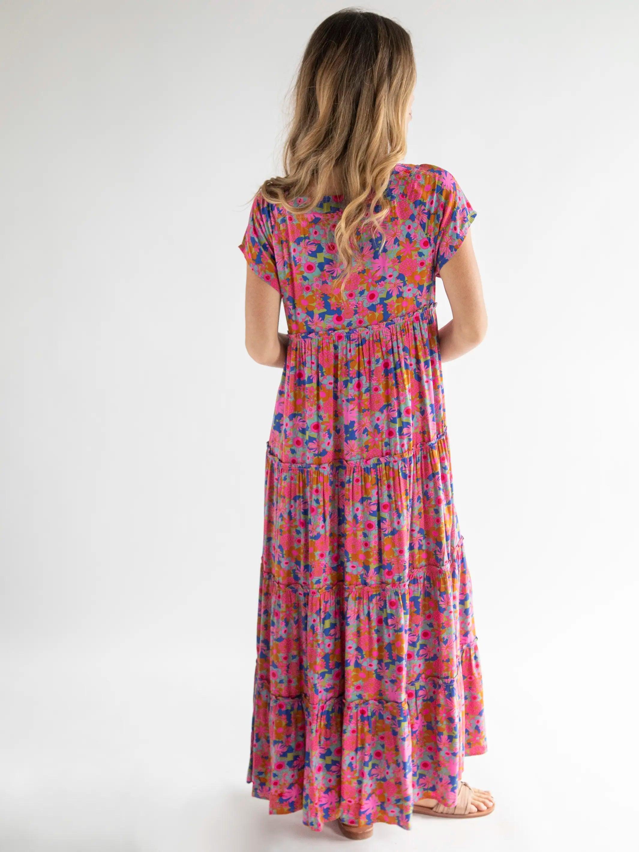 Berkley Maxi Dress - Rust Orchid Pink Product Image