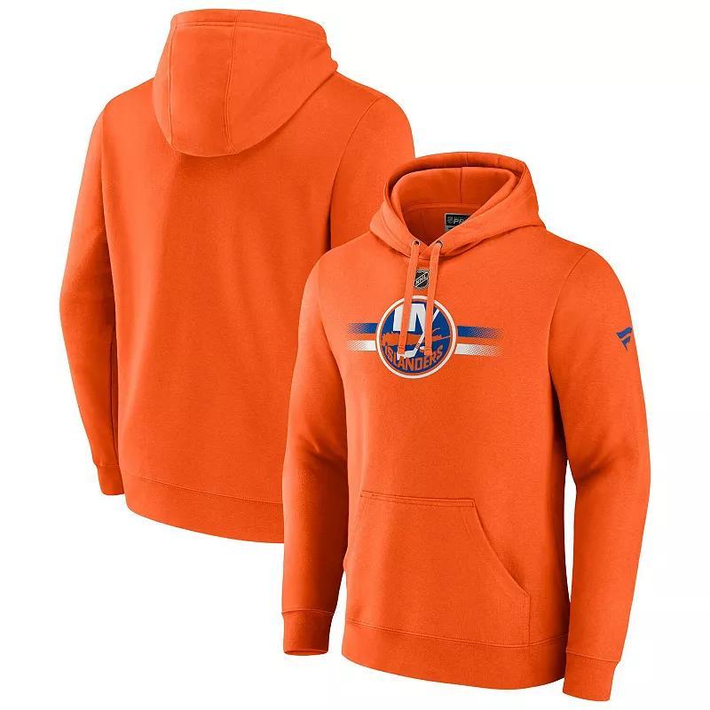 Mens Fanatics Branded Orange New York Islanders Authentic Pro Secondary Pullover Hoodie Product Image