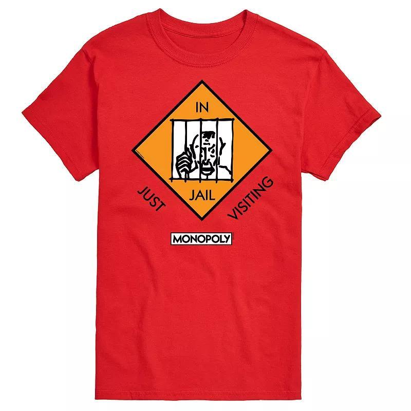 Big & Tall Monopoly In Jail Just Visiting Graphic Tee, Mens Product Image