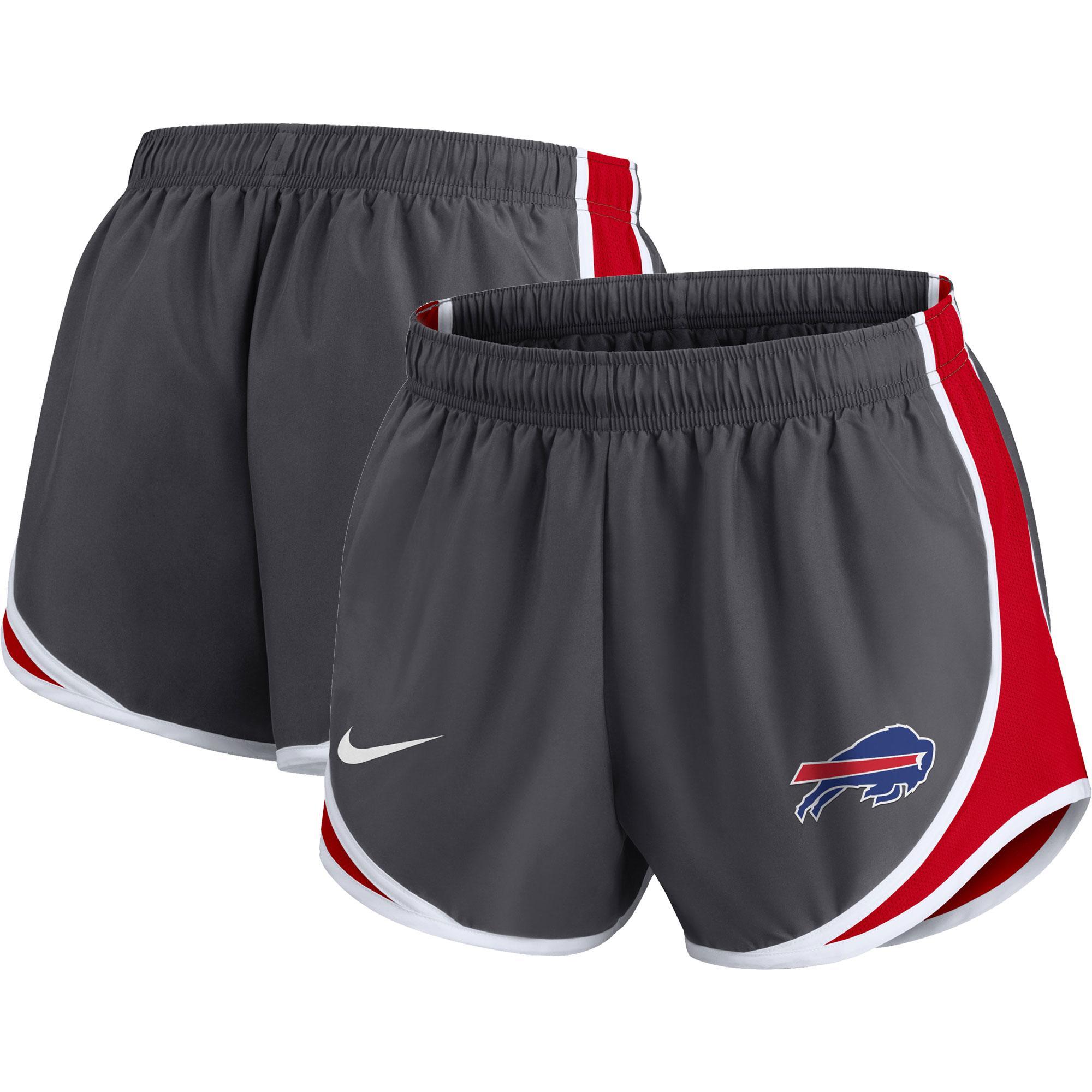 Womens Nike Charcoal Buffalo Bills Plus Size Logo Performance Tempo Shorts Product Image