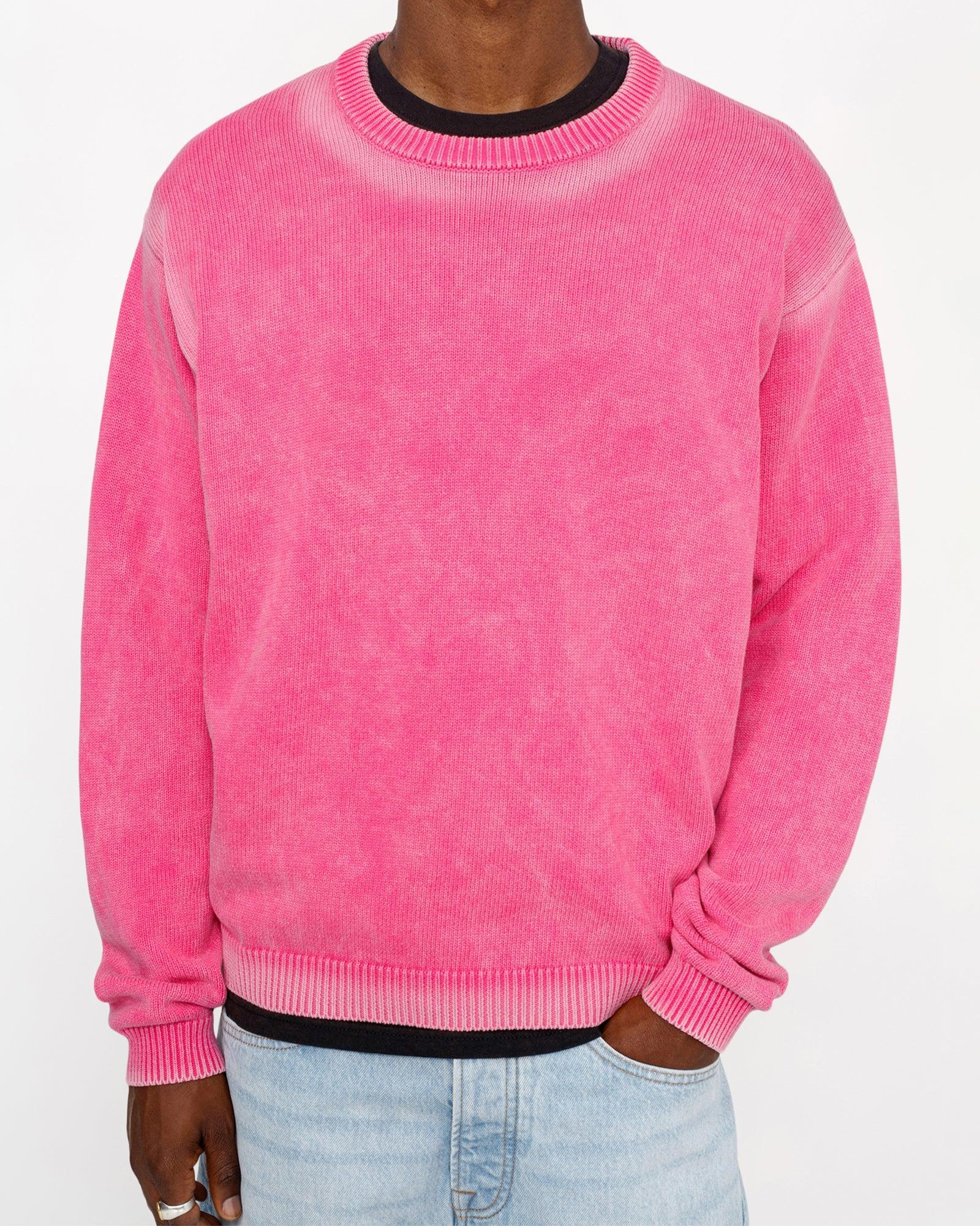 FADED COTTON KNIT CREW Male Product Image