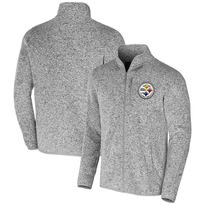 Mens NFL x Darius Rucker Collection by Fanatics Heather Gray Pittsburgh Steelers Fleece Full-Zip Jacket Grey Product Image