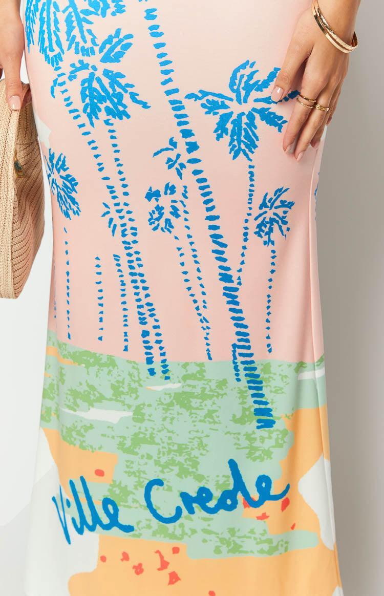 Arizona Ville Crede Palm Print Maxi Dress Product Image