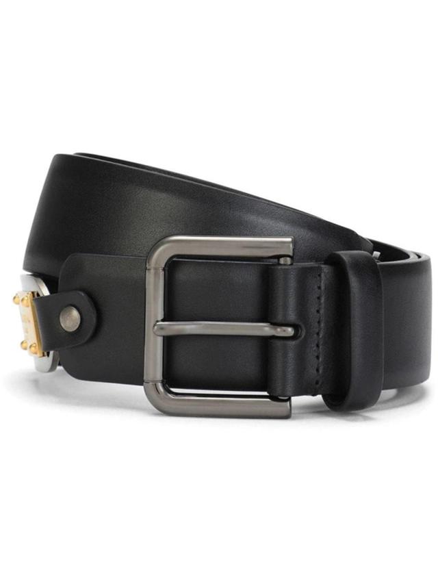 Leather Buckle Belt In Black Product Image