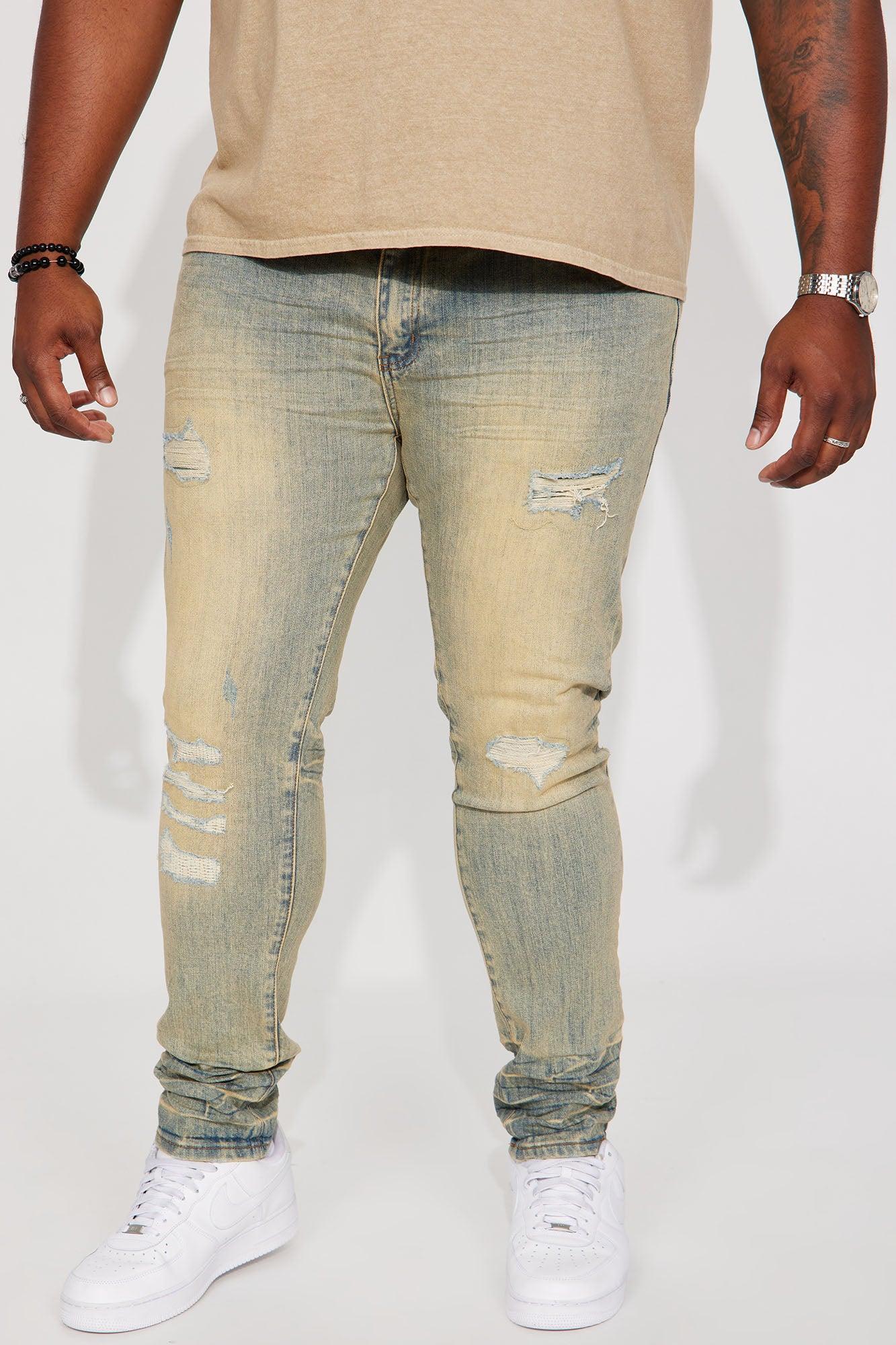 Stay Real Ripped Stacked Skinny Jeans - Medium Wash Product Image