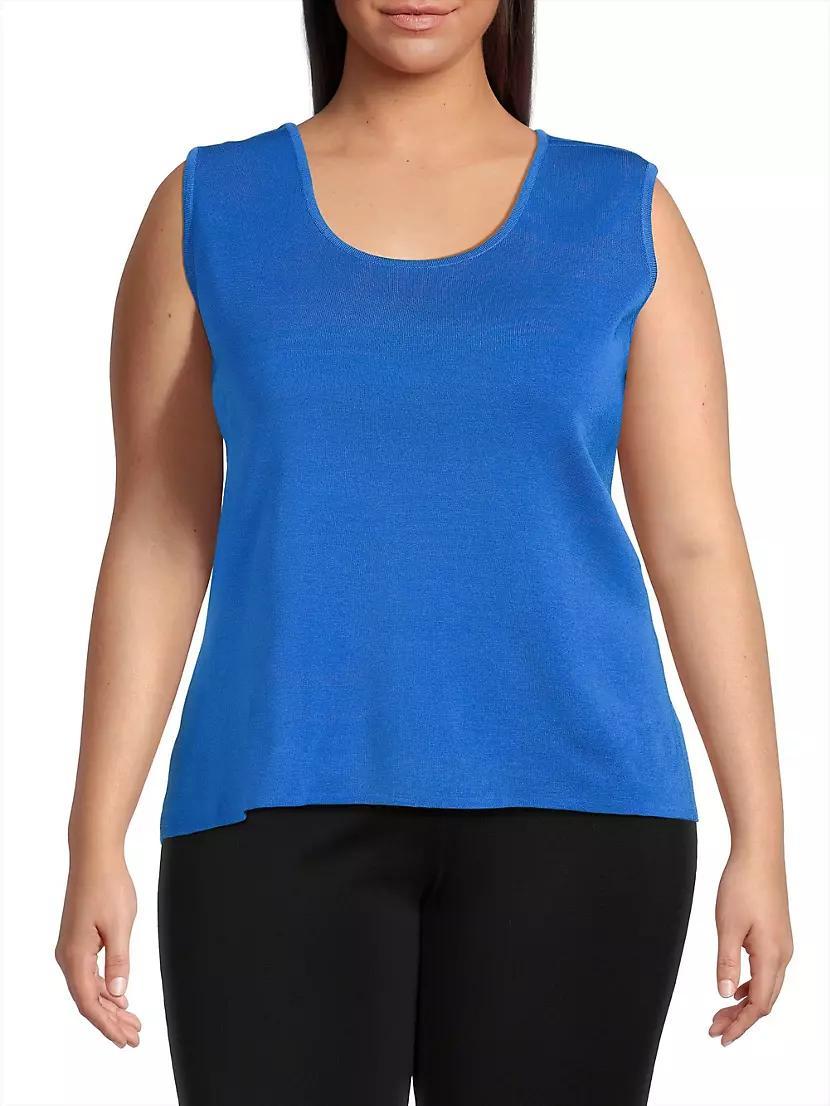 Plus Size Knit Scoopneck Tank Top Product Image