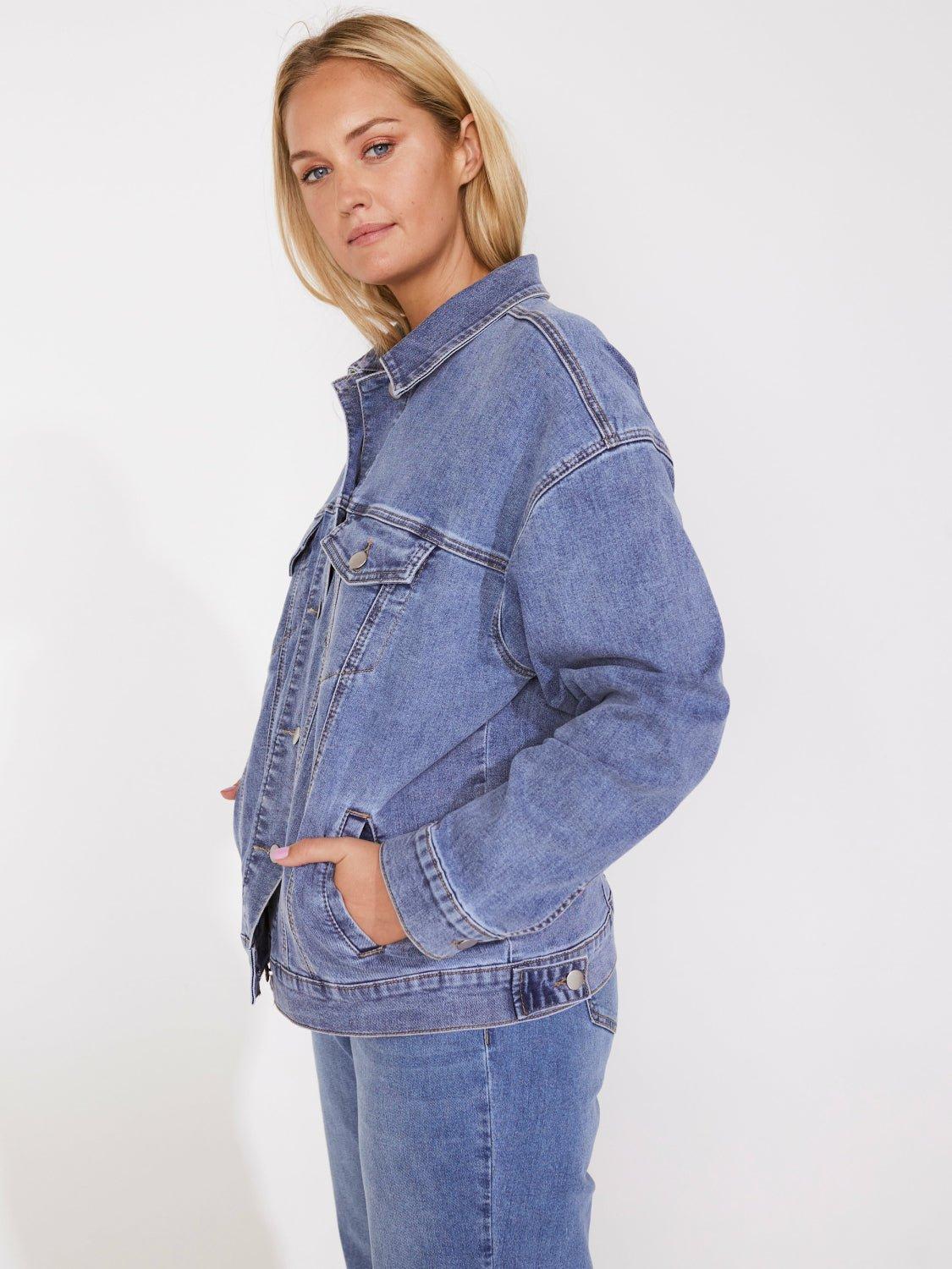 88 International Light Wash Westport Trucker Jacket - Plus Jean Product Image