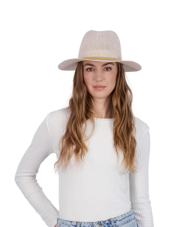 Tahari New York Tahari Womens Lightweight Packable Panama Hat with Faux Suede Band Product Image