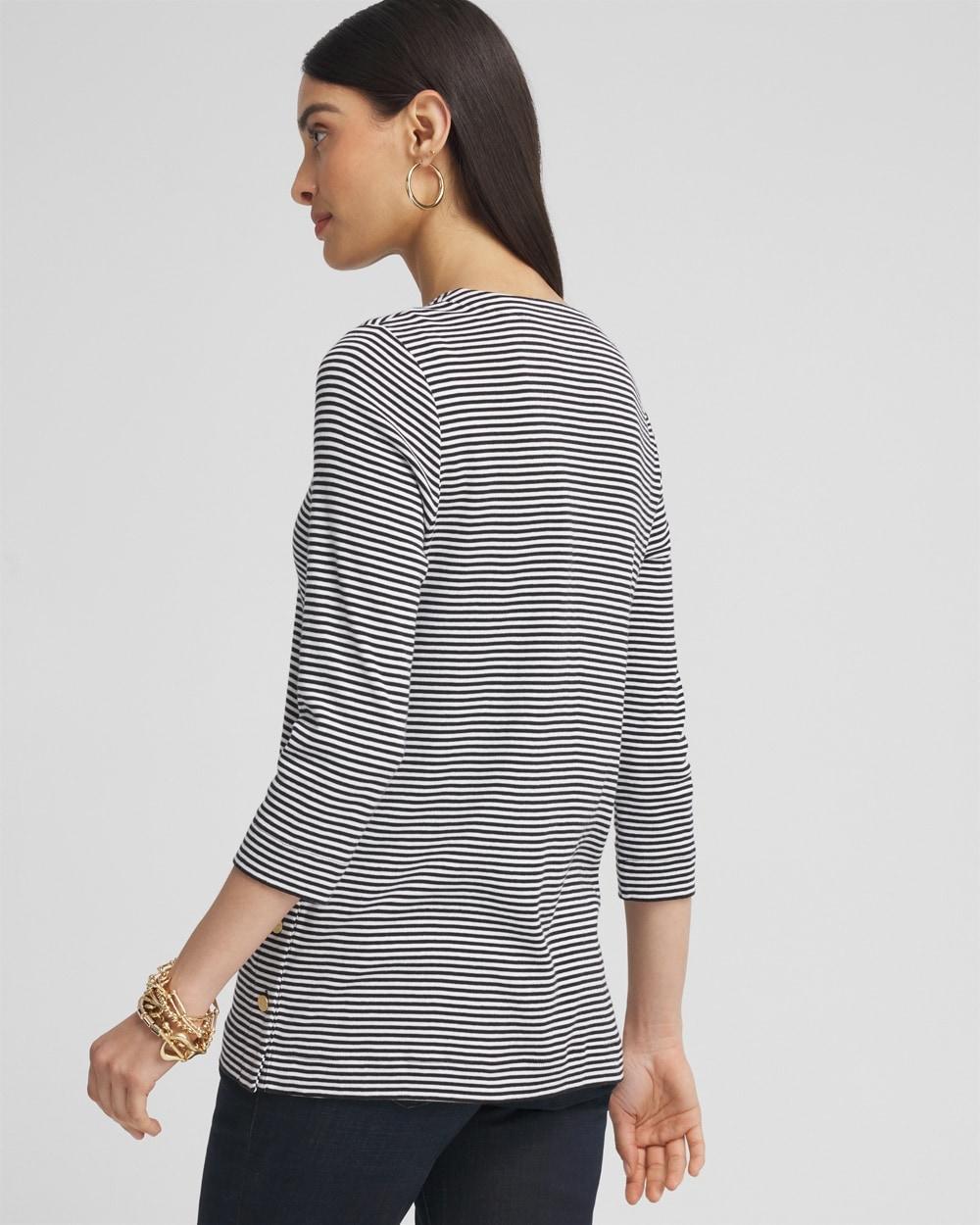 Stripe V-neck Tunic Product Image