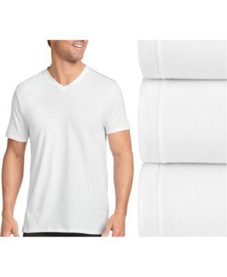 Mens Jockey 3-pack Stretch V-Neck Tees White Product Image