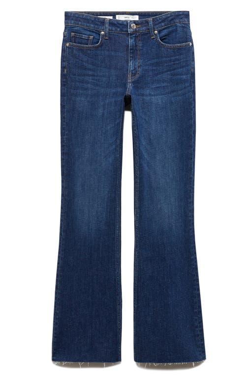 MANGO - Medium-rise flared jeans dark blueWomen Product Image