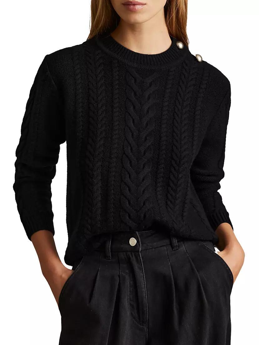 Womens Libby Cable-Knit Wool-Cashmere Sweater Product Image