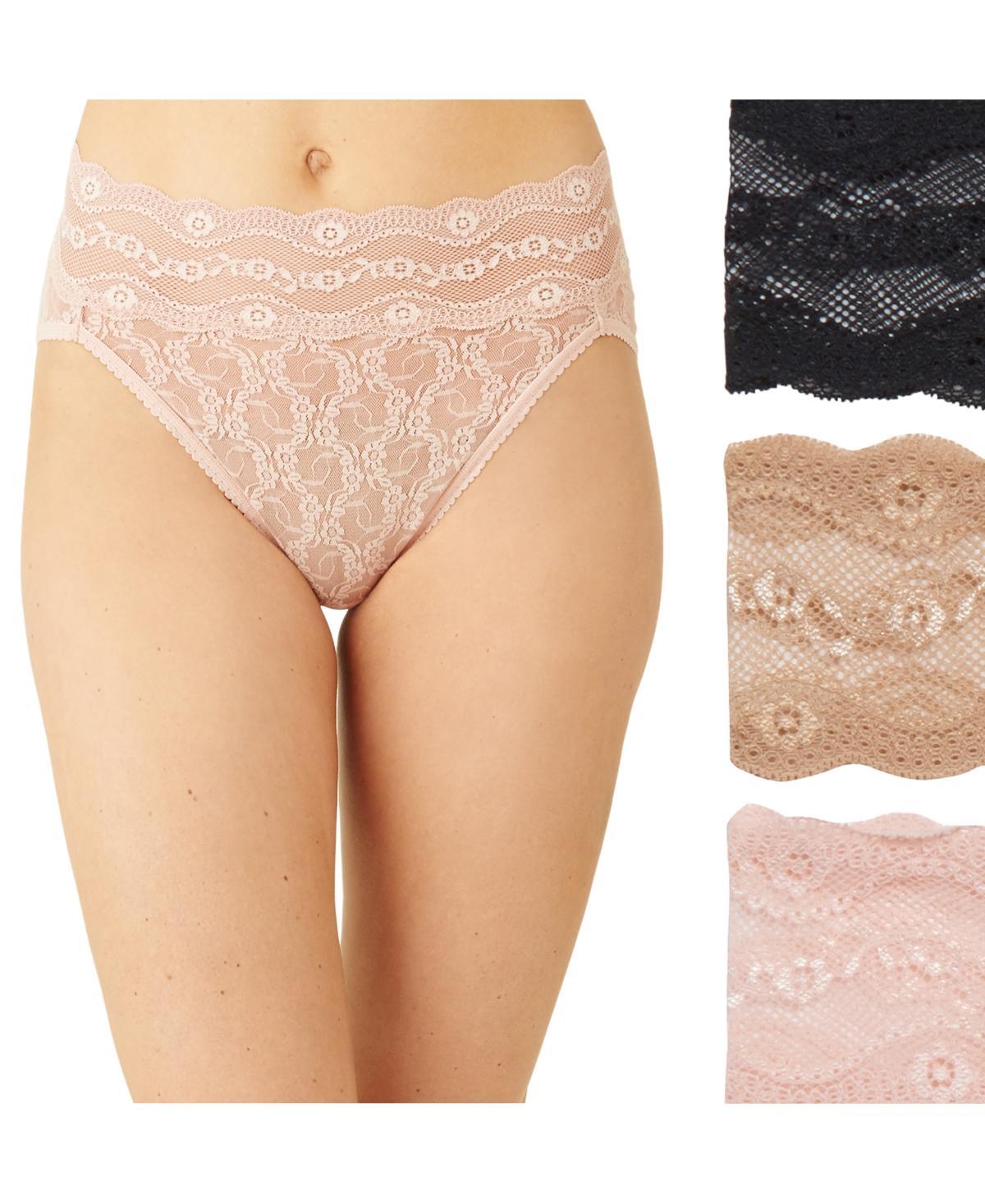 b. temptD by Wacoal Assorted 3-Pack Lace Kiss High Cut Briefs Product Image