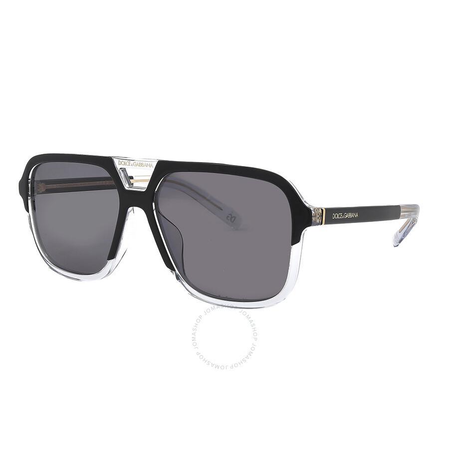 Dolce And Gabbana Polarized Grey Navigator Men's Sunglasses Dg4354f 501/81 58 Product Image