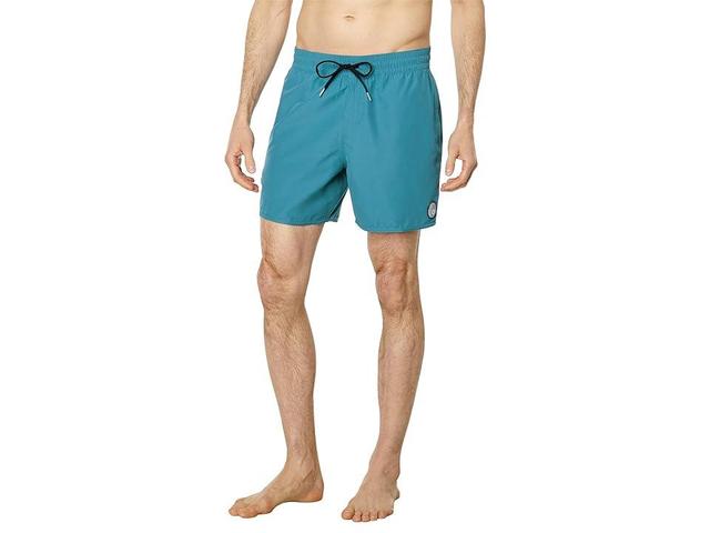 Volcom Lido Solid 16 Trunks (Aged Indigo) Men's Swimwear Product Image