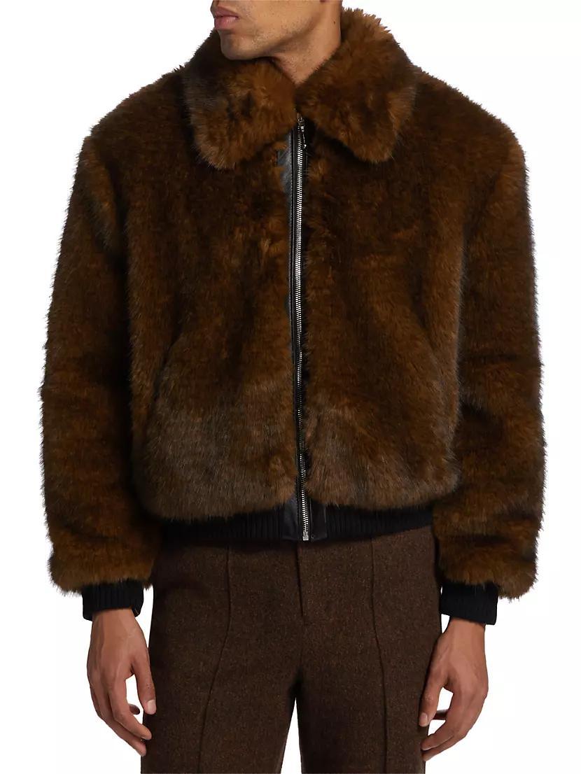 Faux-Fur Harrington Jacket Product Image