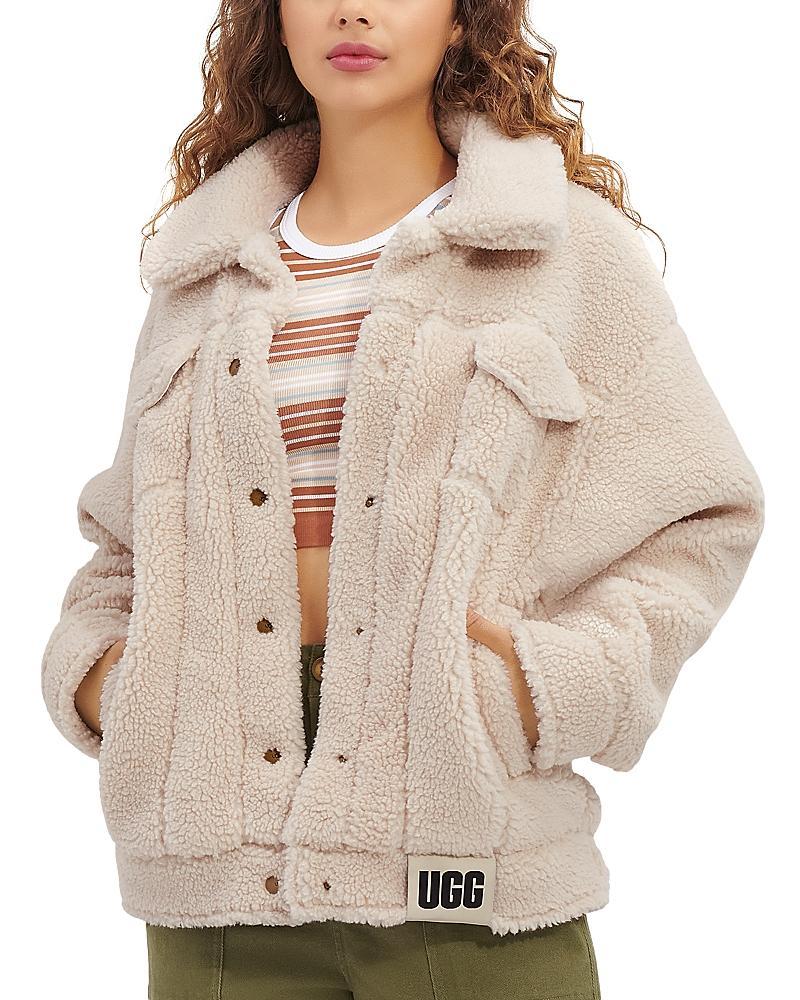 Womens Frankie Faux Shearling Trucker Jacket Product Image