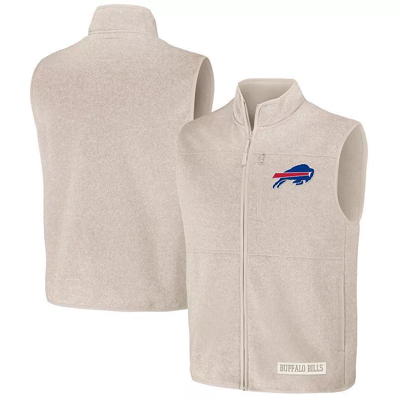 Mens NFL x Darius Rucker Collection by Fanatics  Oatmeal Buffalo Bills Full-Zip Sweater Vest Product Image