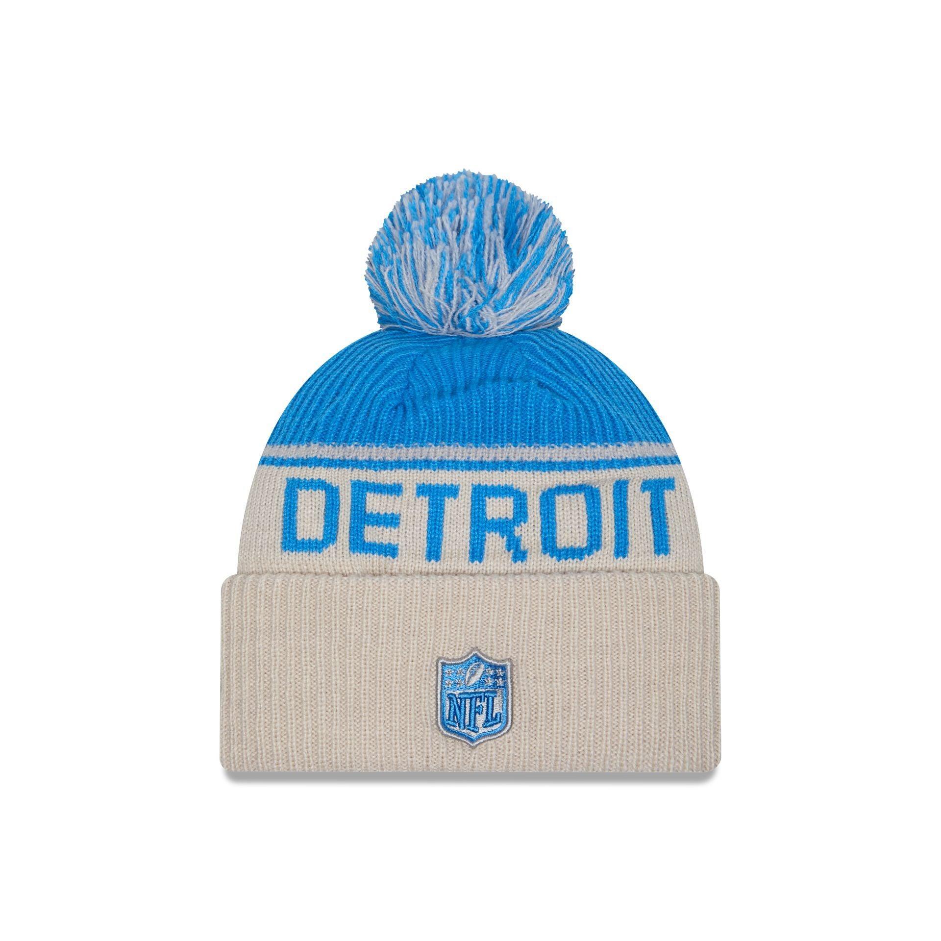 Detroit Lions 2024 Cold Weather Historic Pom Knit Hat Male Product Image