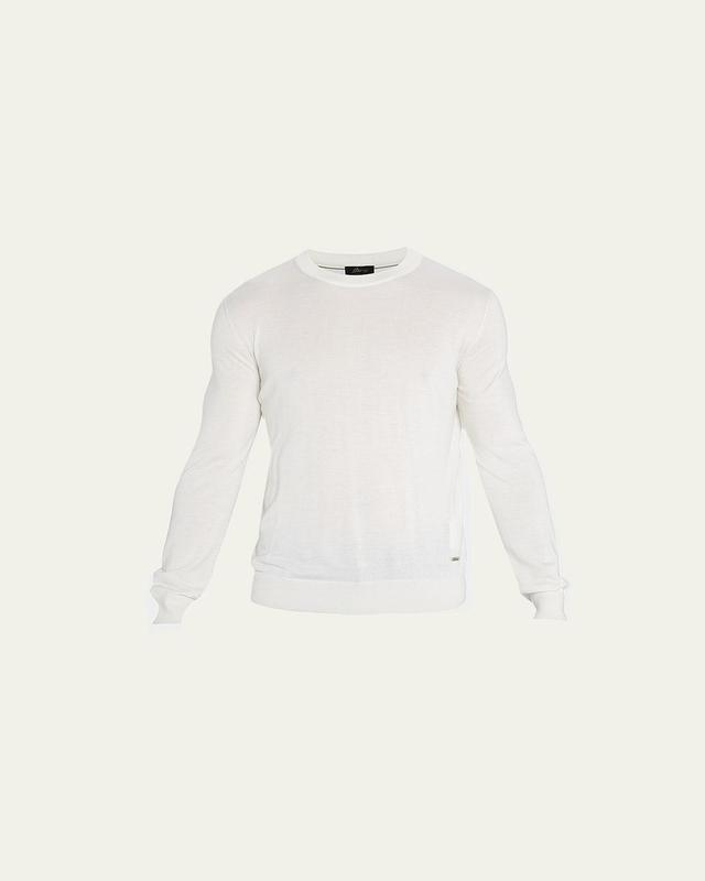 Mens Cashmere-Silk Crewneck Sweater Product Image