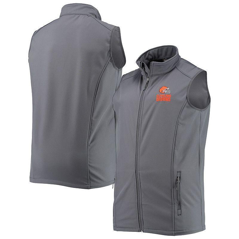 Mens Dunbrooke Heathered Charcoal Cleveland Browns Big & Tall Archer Softshell Full-Zip Vest Product Image