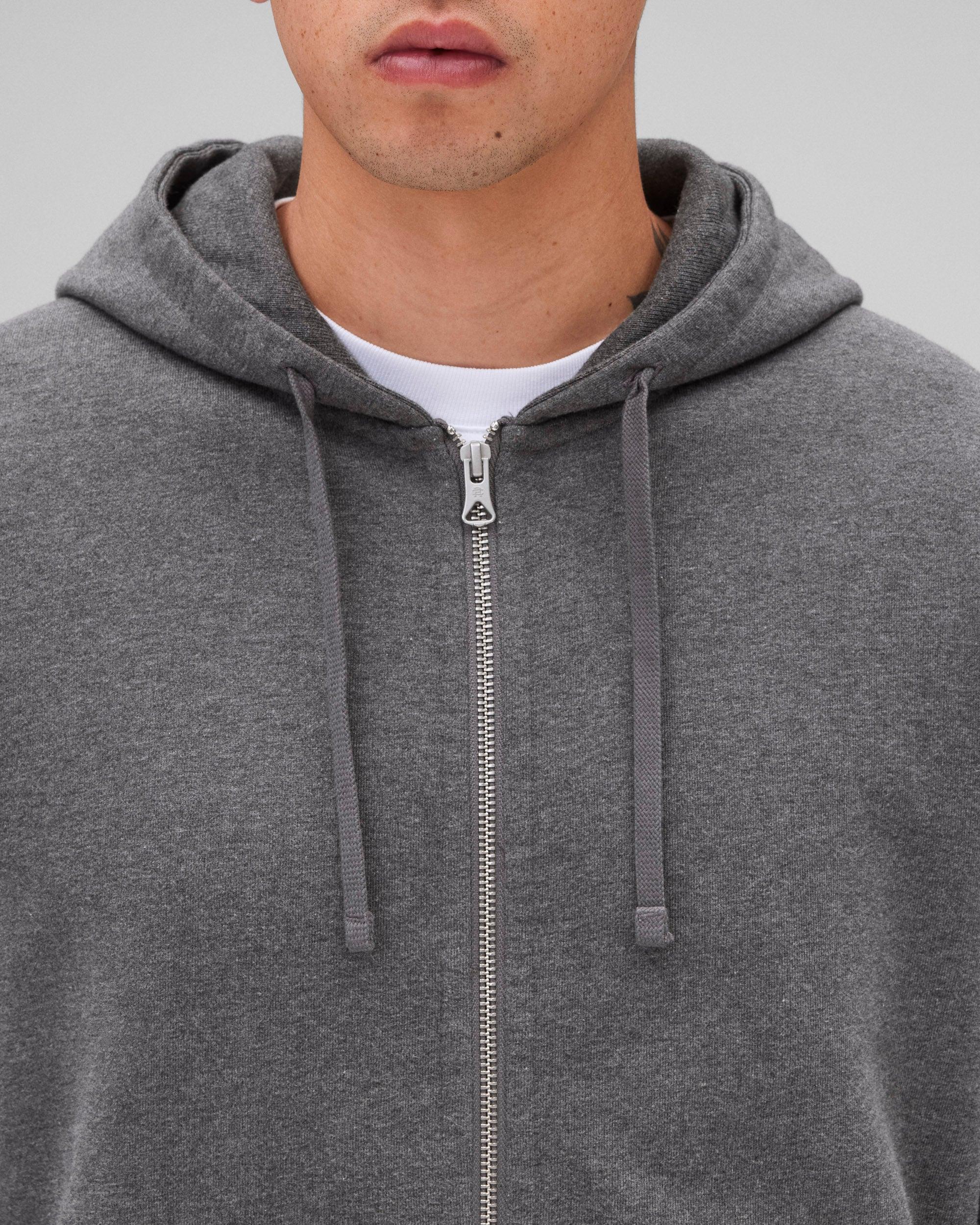 Midweight Terry Standard Zip Hoodie Male Product Image