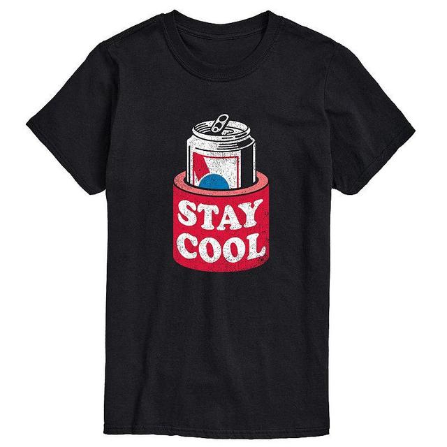 Big & Tall Stay Cool Beer Can Tee, Mens Black Product Image