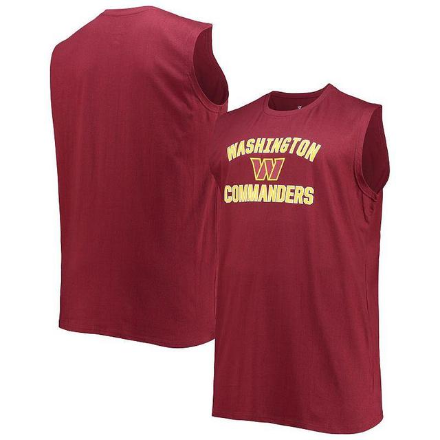 Mens Burgundy Washington Commanders Big & Tall Muscle Tank Top Product Image