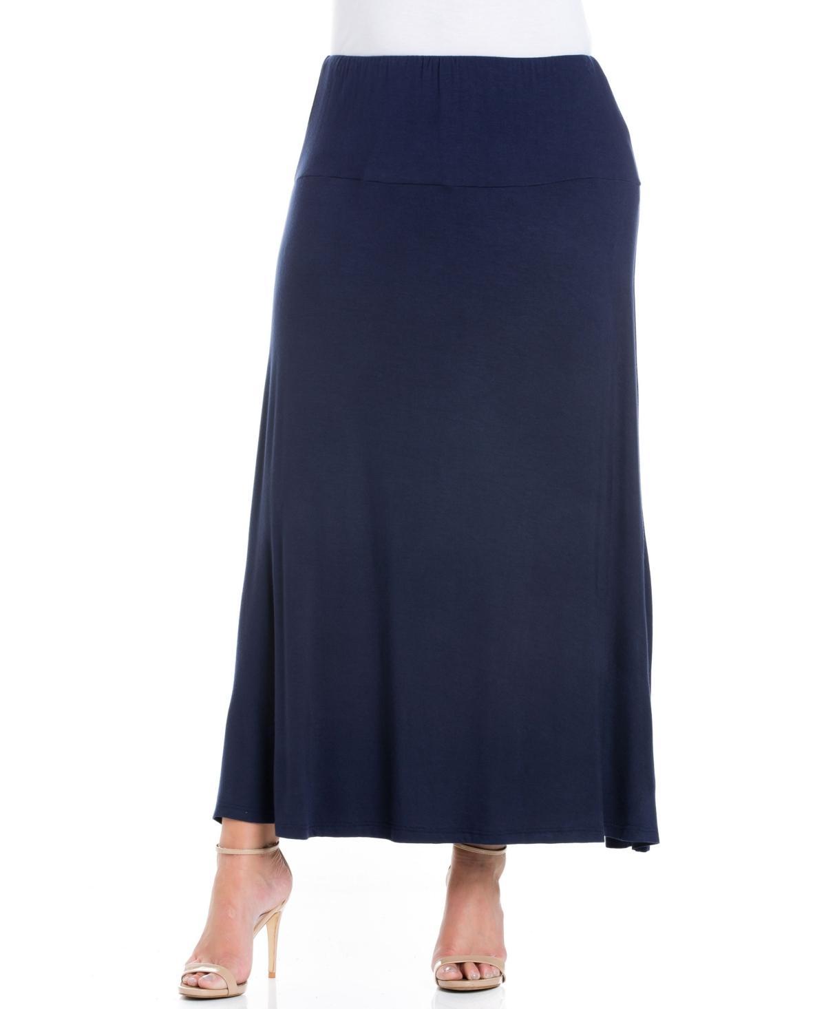 24seven Comfort Apparel Plus Size Maxi Skirt Product Image