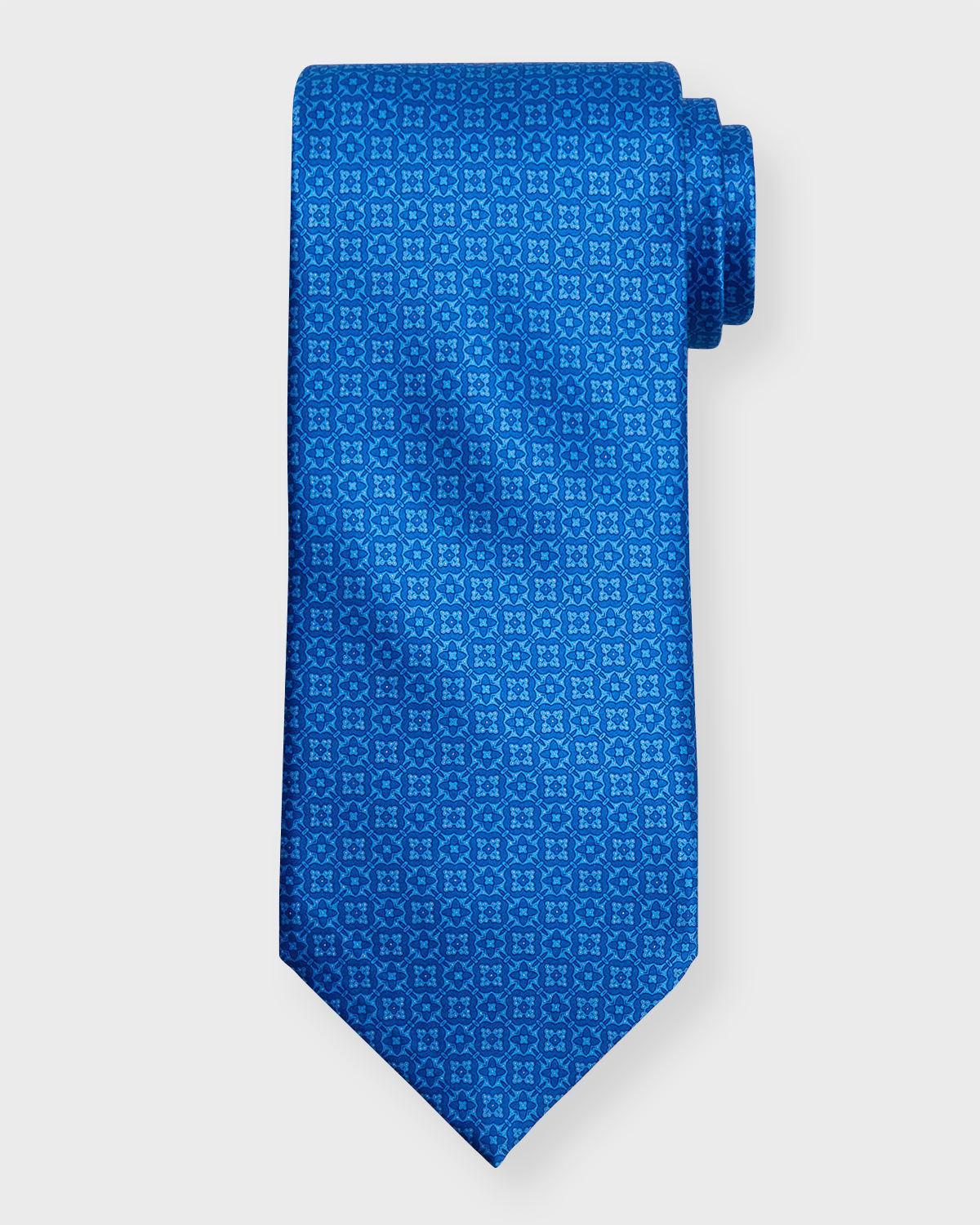 Mens Micro-Medallion Silk Tie Product Image