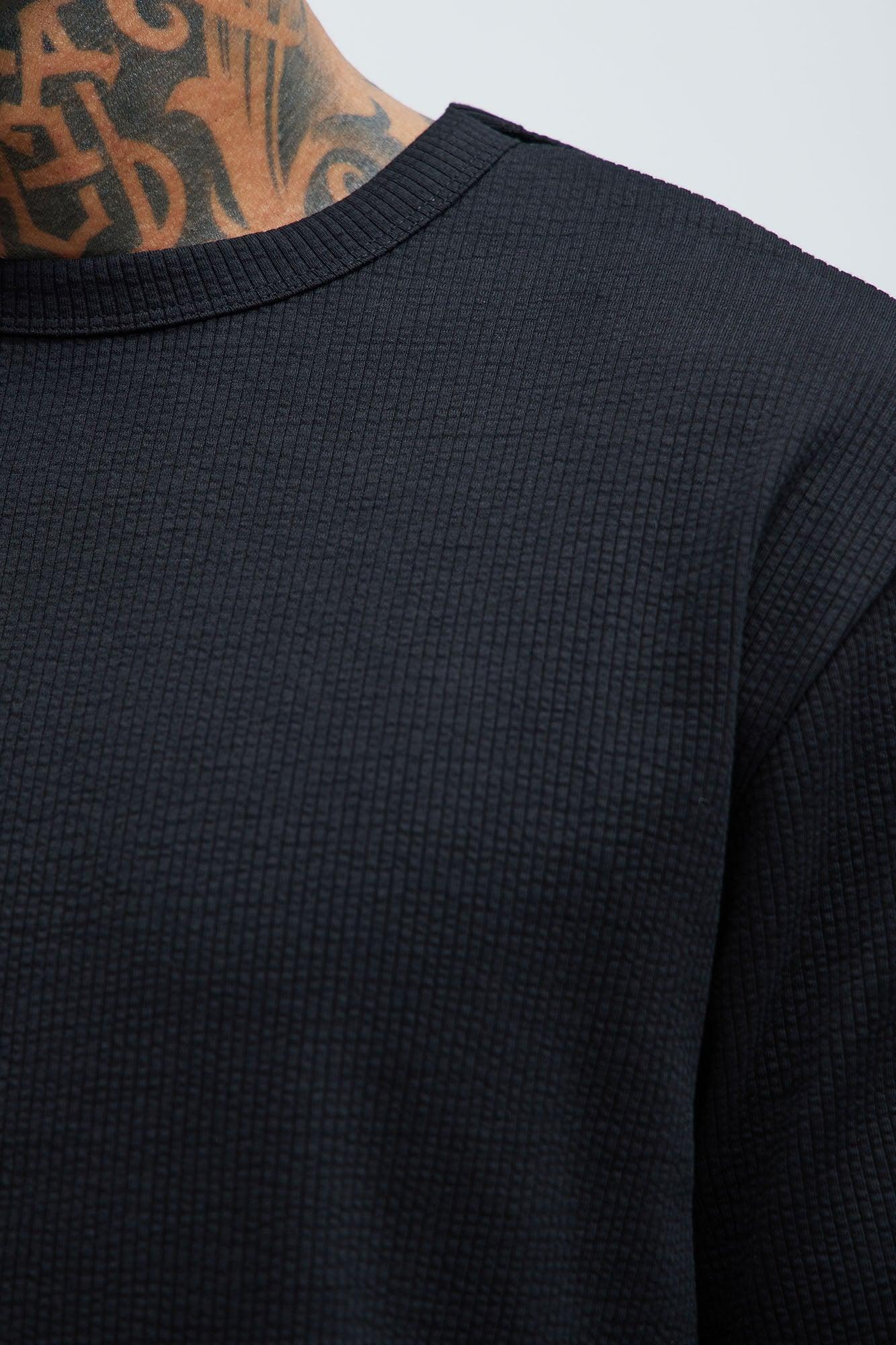 Burke Textured Tee - Black Product Image