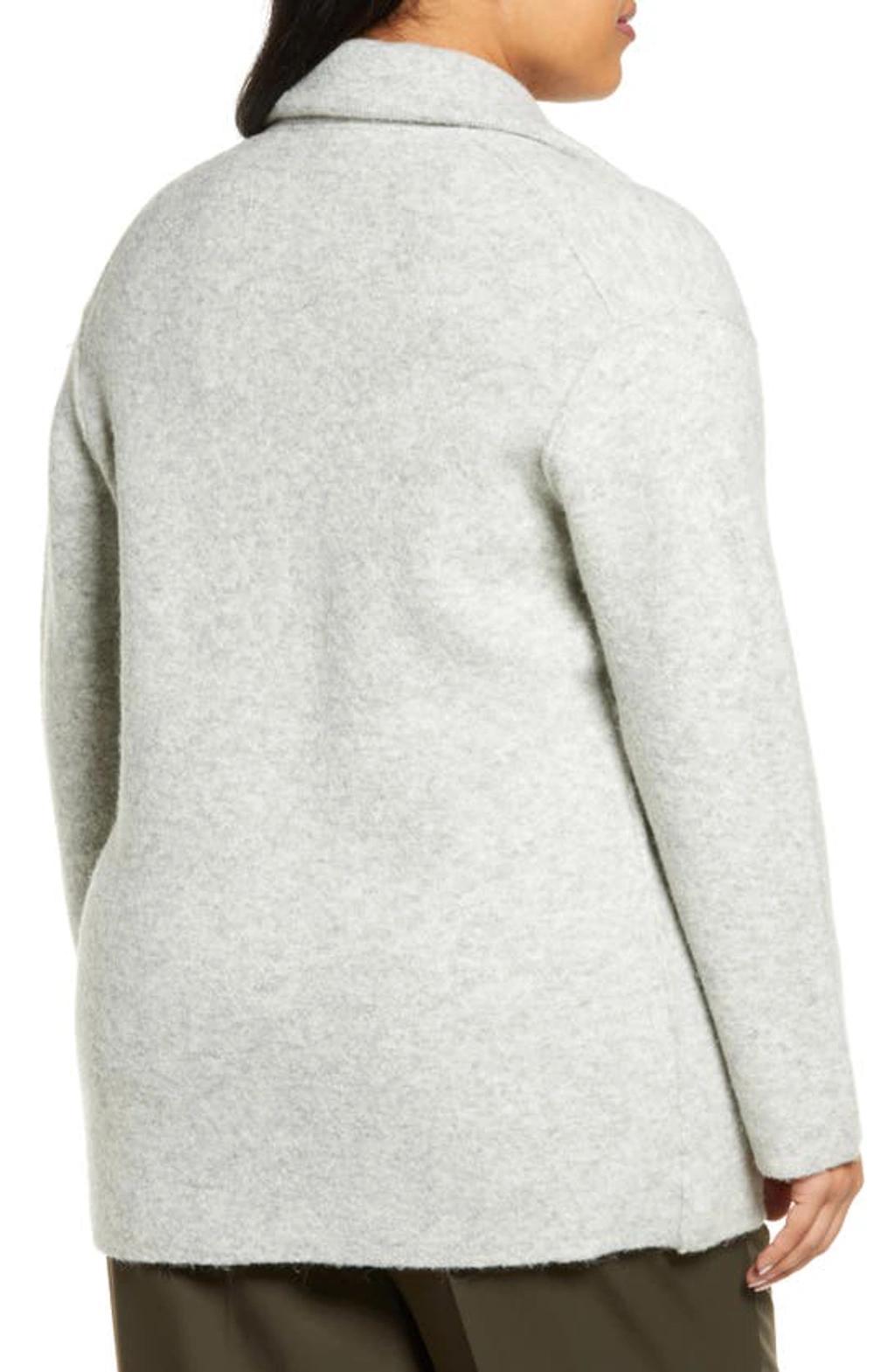 VINCE Oversize Sweater Knit Blazer In Grey Product Image