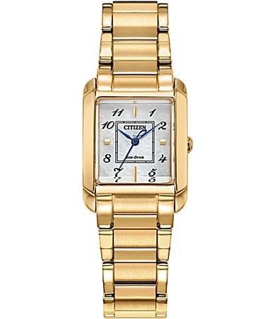 Citizen Eco-Drive Womens Bianca Gold-Tone Stainless Steel Bracelet Watch 28mm Product Image