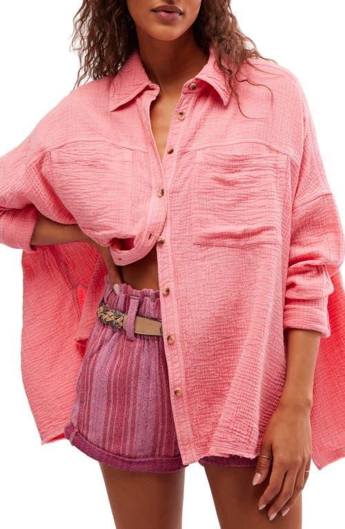 Free People Cardiff Cotton Gauze Button-Up Shirt Product Image