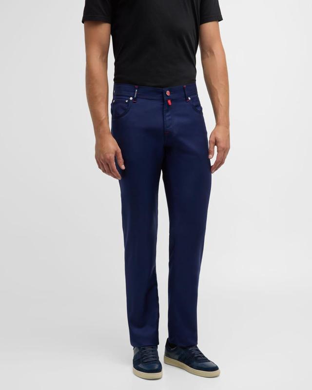 Mens Wool Straight Fit 5-Pocket Pants Product Image