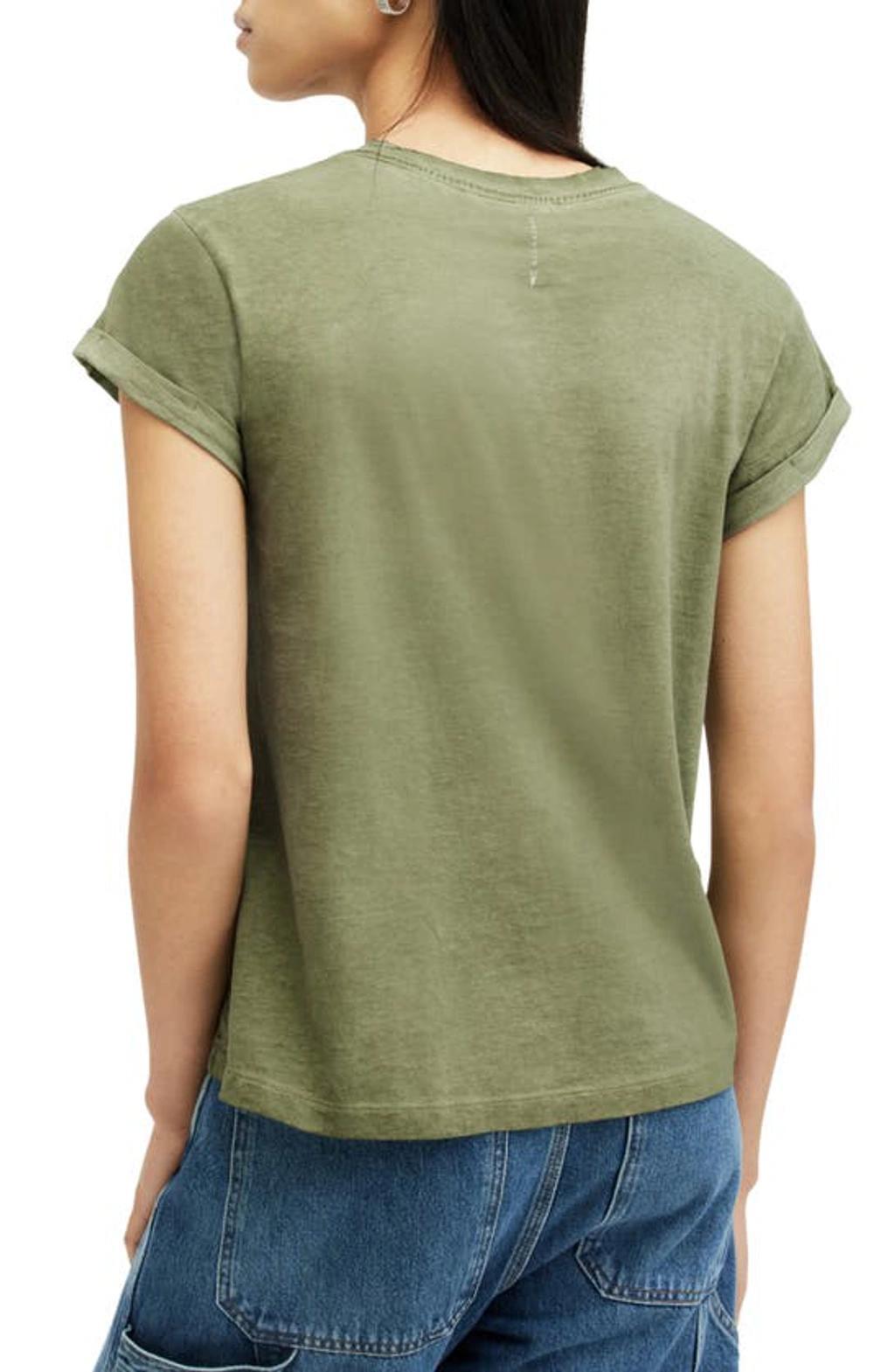 Anna Cotton T-shirt In Grass Green Product Image