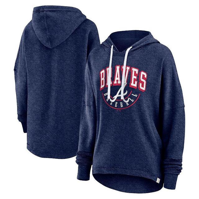 Womens Fanatics Branded Heather Atlanta Braves Luxe Pullover Hoodie Blue Product Image