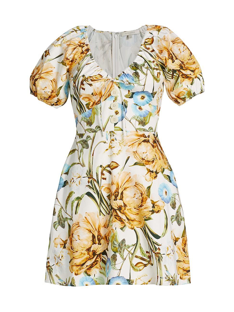 Favorite Daughter The Beloved Floral Stretch Cotton Minidress Product Image